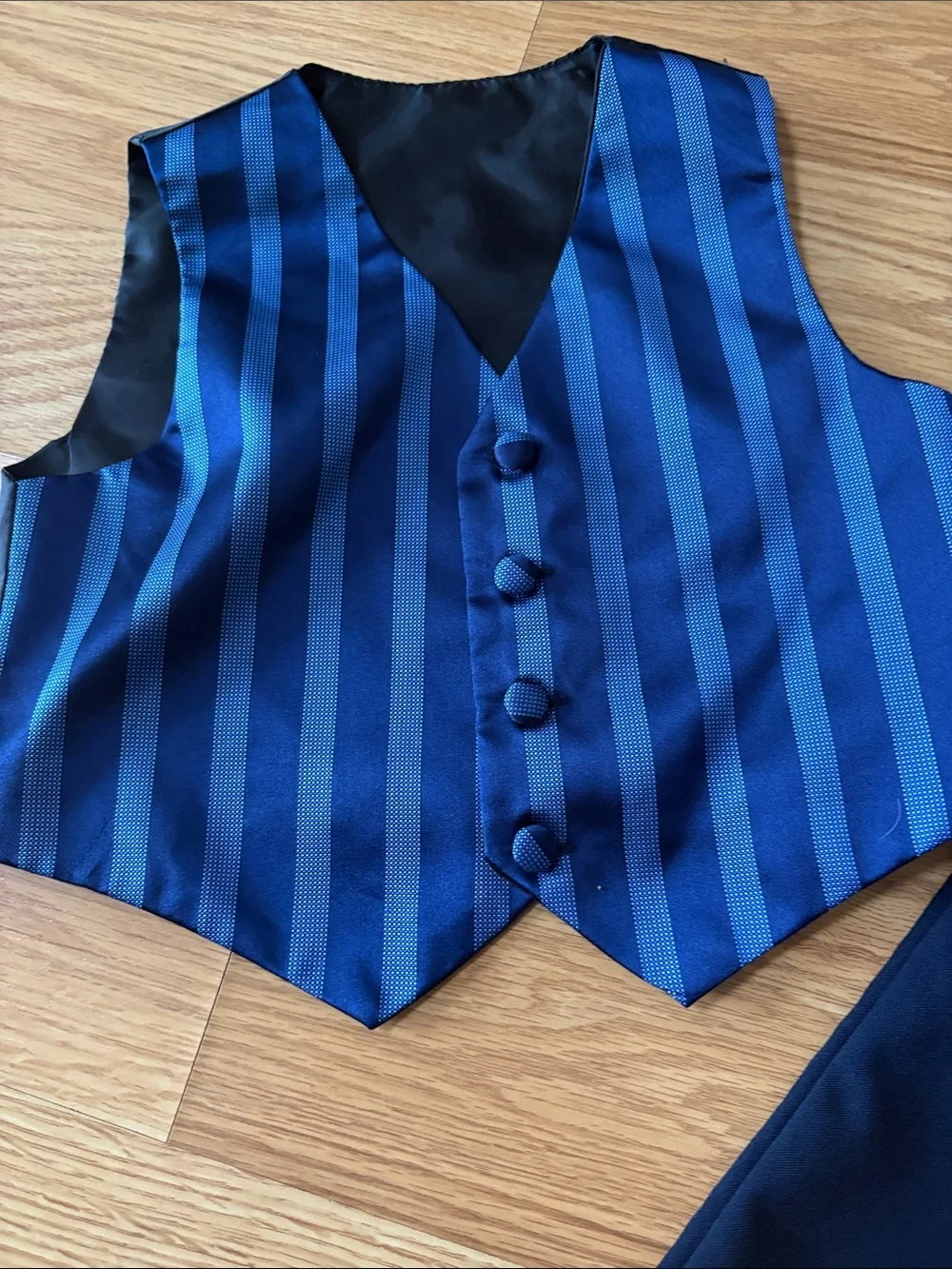 Navy and Royal Blue Boys' Two-Piece Matching Vest & Pants Set